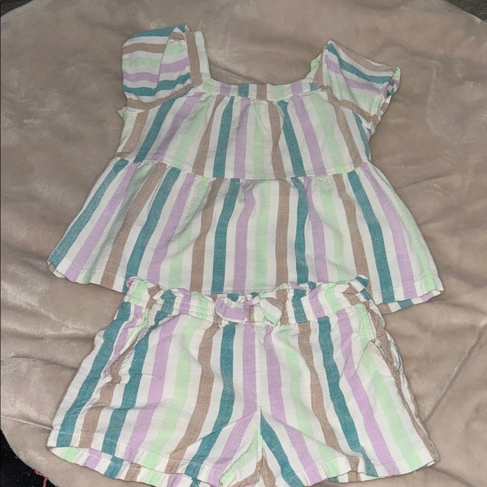 Carter's Multicolor Striped Kids Matching Set